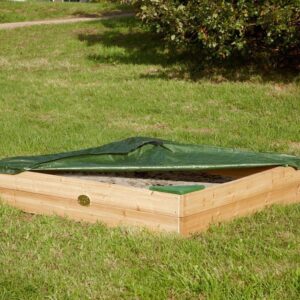 37074 AXI Drewniana Piaskownica + Schowek Na Akcesoria + Plandeka